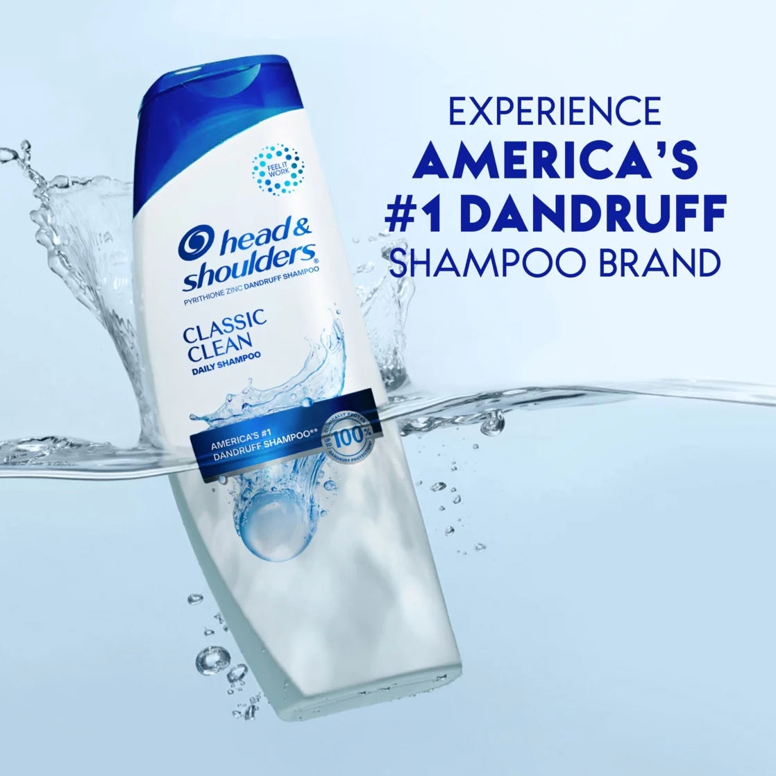 Head and Shoulders Dandruff Shampoo, Classic Clean, Travel Size, 3 Fl Oz