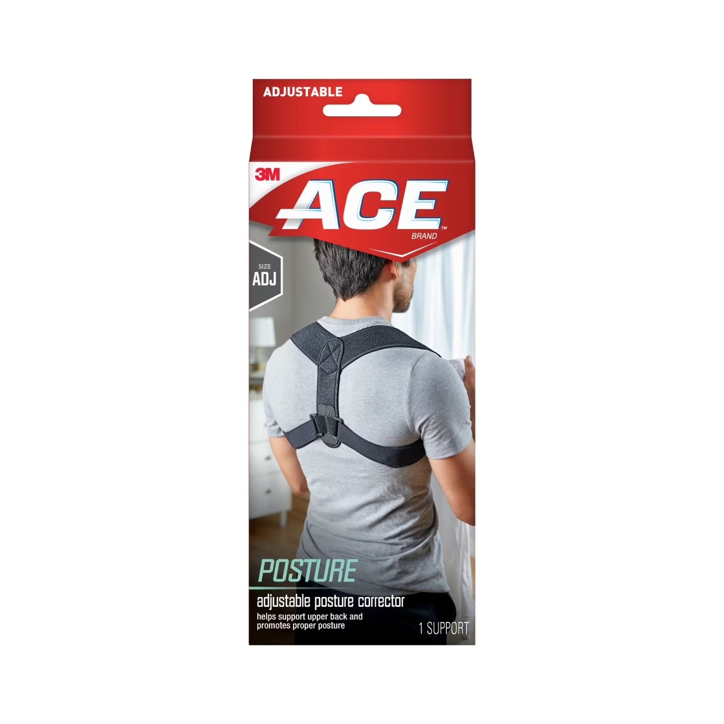 Posture Corrector, Unisex, Adjustable Brace, One Size Fits Most